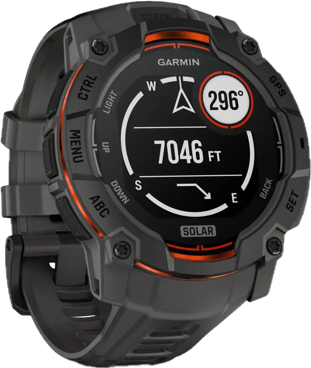 Garmin Instinct 3 Solar, l'écran et sa fenêtre ronde