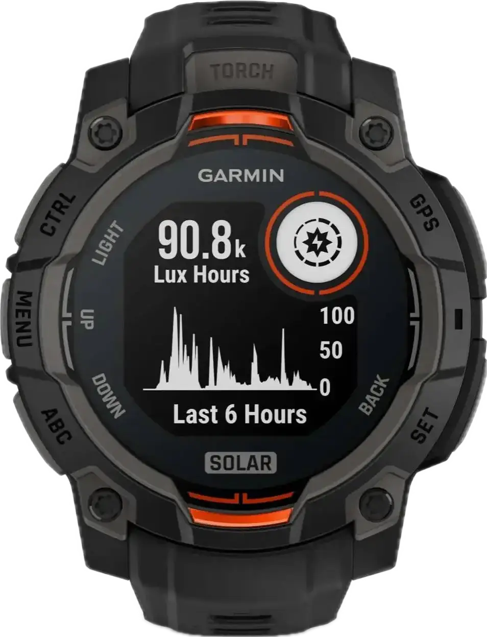Garmin Instinct 3 Solar, le relevé de l'exposition solaire