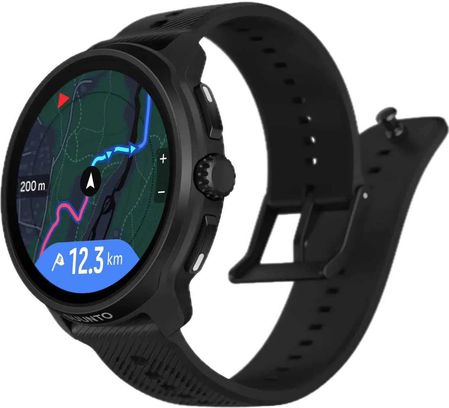 Suunto Race 2, une carte topographique à l'écran