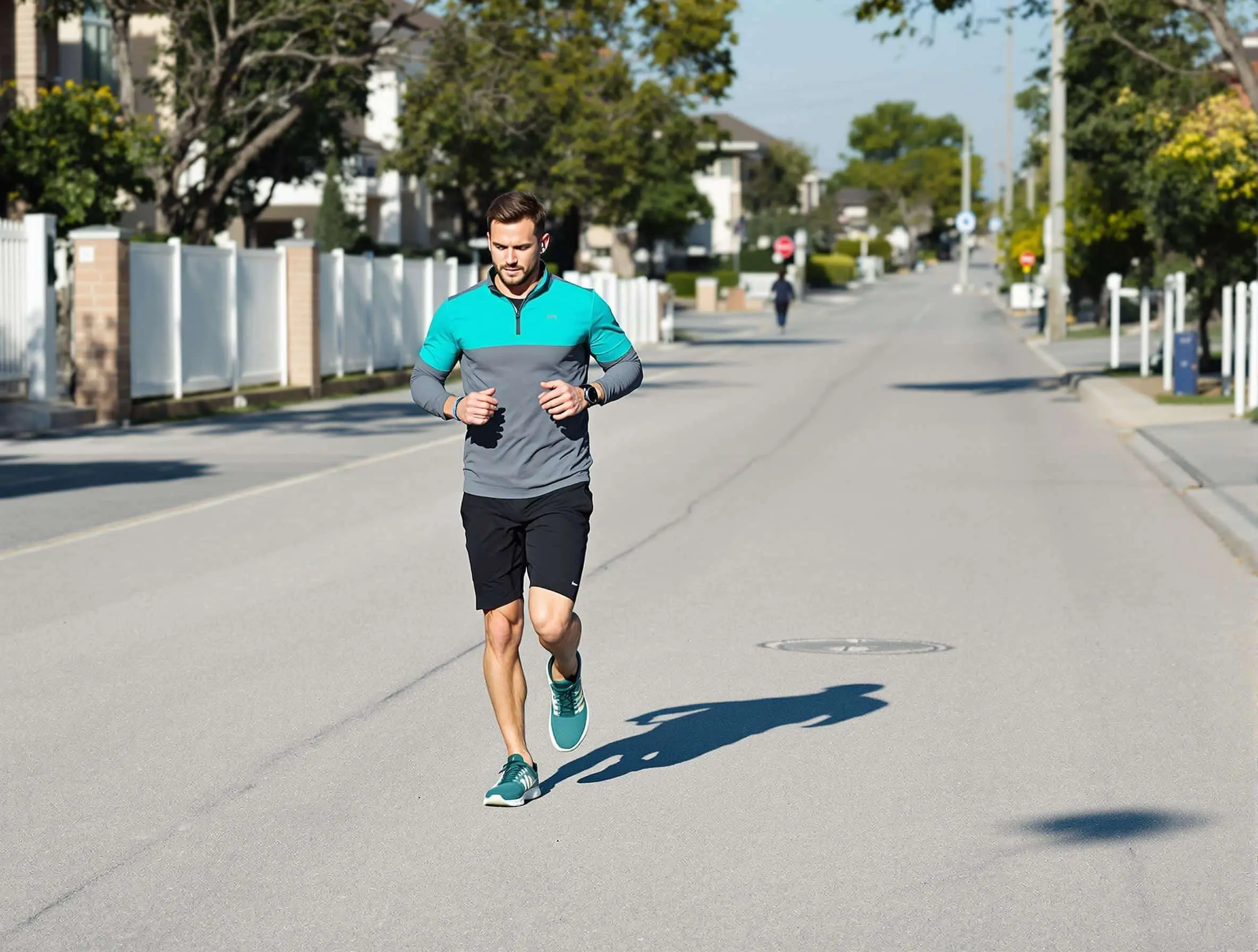 Coureur sur une route de quartier, stratégie du negative split